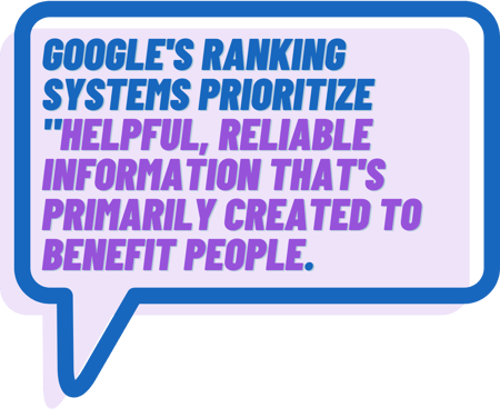 googles ranking systems prioritize