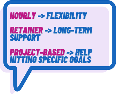 hourly vs. retainer vs. project-based